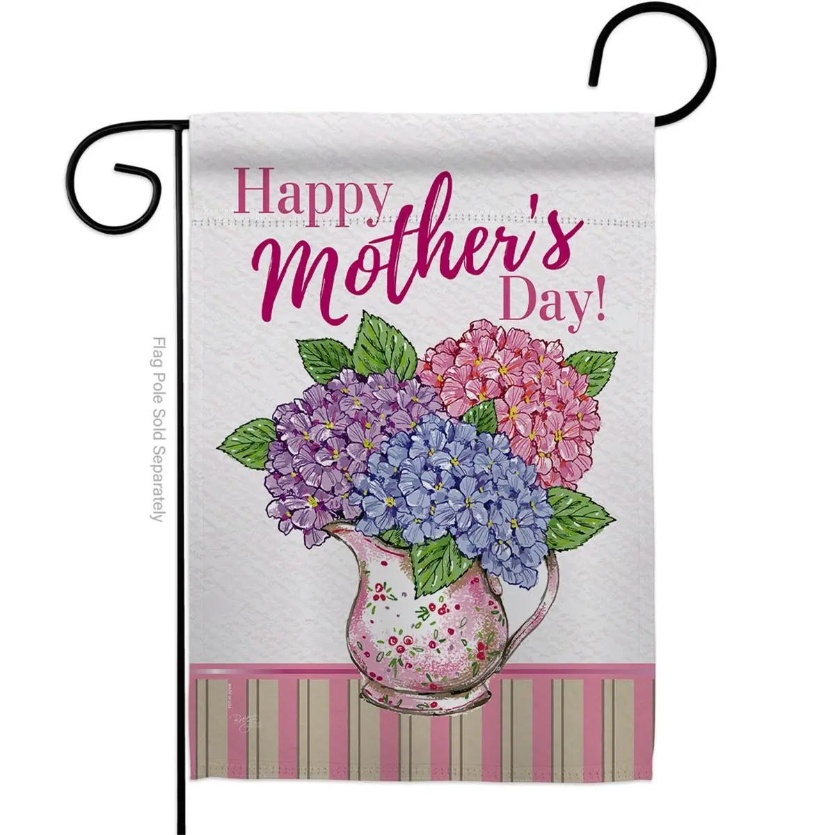Breeze Decor G165149-BO Mother Day Hydrangeas Garden Flag Family Mothers 13 x 18.5 in. Double-Sided Decorative Vertical Flags for House Decoration Banner Yard Gift