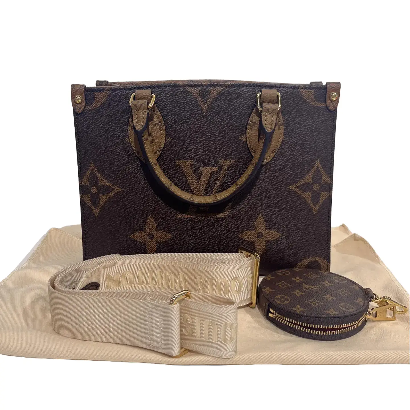 Pre-owned Louis Vuitton OnTheGo PM Monogram Reverse Giant Canvas Tote Bag