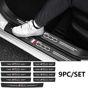 Fiat Car Door Sill Protector Strips, Scratch-Resistant Wear-Resistant, Fits Fiat 500 Full Range, Exterior Decoration Accessories