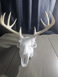3-Piece 3D Deer Skull with Antlers  Rustic Wall Art