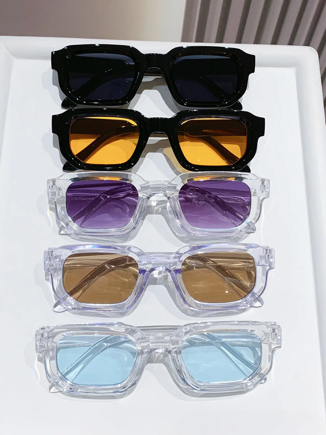 Vintage Square Small Frame Sunglasses, Casual Leopard Pattern, PC Material, Unisex Fashion Eyewear for Summer Outdoors Beach Travel Dates, Trendy Square Sunglasses, Street Style Shades, Stylish Shades
