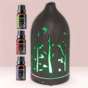 200ml Humidifier Diffusers for Essential Oil, Aromatherapy Diffuser with 7 Color LED, Auto Shut Off, Ultra-Quiet – Ideal for Sleep, Workspace