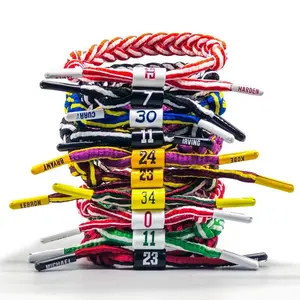 New Basketball Star Woven Bracelet Sports Wristband Basketball Rope Pull Style Bracelet Gifts For Men, Boys Friends Fans