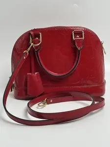 Pre-owned Louis Vuitton leather Crossbody Bags Alma BB Monogram Vernis Crossbody Bag SH377LV