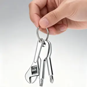Mini keychain portable tool set 3PCS/6PCS, including a multifunctional wrench and screwdriver, suitable for camping gear, bicycles, furniture, and small appliance repairs. It is a creative gift for men.