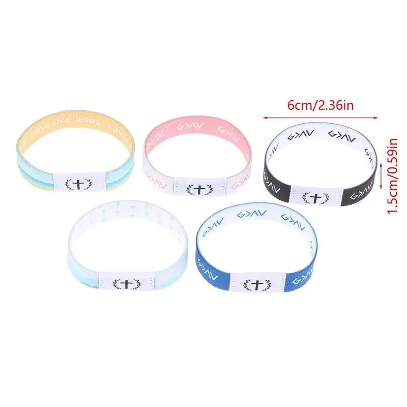Wearable Bible Bracelet Religious Bracelets Christian Daily Bible Verse Bracelet With NFC RFID Elastic Wristband