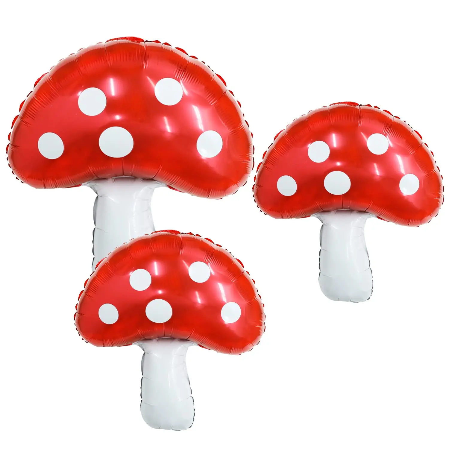 3 Pack 31 Mushroom Foil Balloons: Fairy Woodland Theme Party Decorations & Baby Shower Supplies