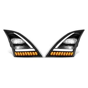 Torque Pair of LED Headlights Compatible with 2018-2023 Volvo VNL/VNR [Included All Bulbs] Volvo VNL 300 400 740 760 860 VNR 400 640 DOT SAE Approved Headlamp (TRH219903BL & TRH219903BR)