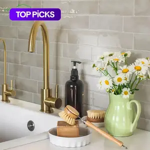 Brick Pattern Self-Adhesive Wall Tile Stickers, Decorative Wall Stickers, Wall Art Stickers, Waterproof Bathroom Backsplash Tile Stickers, Heat-Resistant Kitchen Backsplash Peel-and-Stick Wallpaper, Home Decor Supplies #GLOBAL PICKS