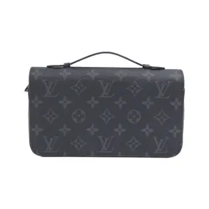 Pre-owned Louis Vuitton Canvas Small Leather Goods Zippy XL Monogram Eclipse Long Wallet