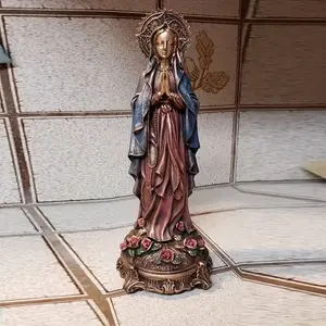 A statue of the Virgin Mary, often used by believers to express devout faith. It is suitable for religious ceremonies in churches, prayer spaces in believers' homes, and can also serve as an art display related to religious culture.