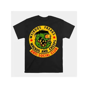 Weirdos Freaks Wackos And Creeps Shirt Cartoon Print Mens T Shirt Comfortable Stretchy Summer Casual Crew Neck Top For Outdoor Street Style Best Gift For Birthday Fathers Day Mothers Day