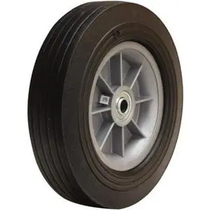 Hamilton Caster 10" Diam x 2-3/4" Wide, Rubber on Polypropylene Caster Wheel 500 Lb. Capacity, 2-1/4" Hub Length, 5/8" Axle Diam, Ball Bearing W-10-OAT-5/8