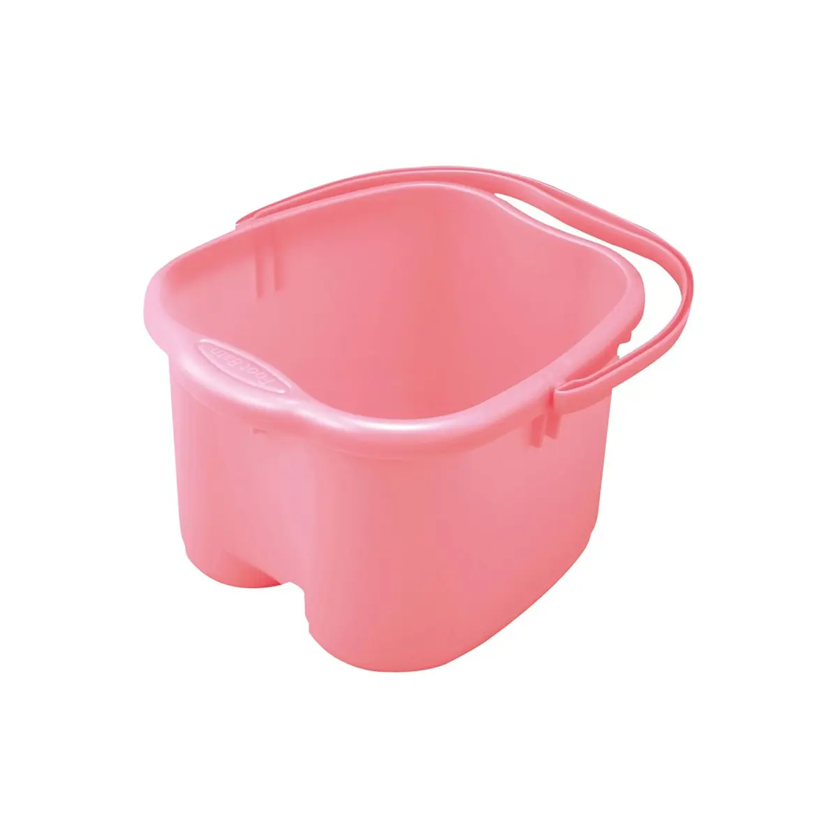 INOMATA Pink Foot Bath Basin with Massage Beads - Portable Foot Soak Tub for Home Use