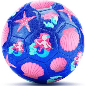 Soccer Balls Size 3 for Girls Soccer Ball for  Aged 4-6 6-8 Beginners Outdoors  Ball Recreation Playing Ball Birthday Christmas  to School Gifts