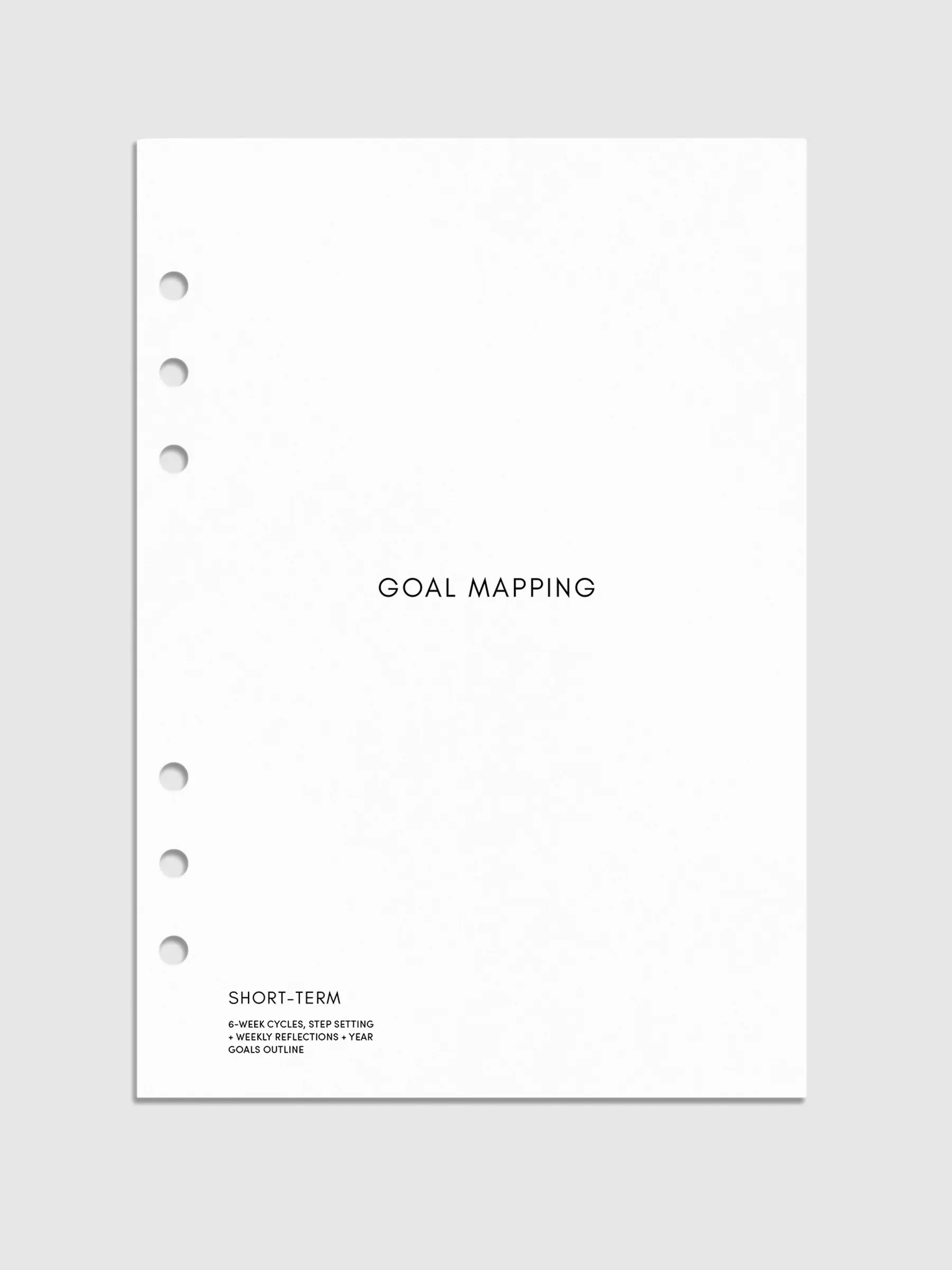 Goal Mapping Planner Inserts | Refreshed Version