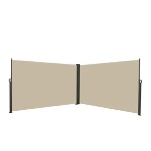 276" x 71''Retractable Side Awning, Waterproof & UV-Resistant,  Privacy Screen Divider Roll Up Balcony(Beige)(Using high-quality and premium materials),Stable and sturdy