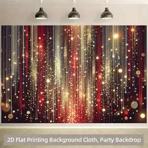 2D Flat Banner 1pc, Flashing Light Polyester Background, Durable Fabric, Ideal for Photography, Live Streaming, Weddings, Indoor/outdoor Decor