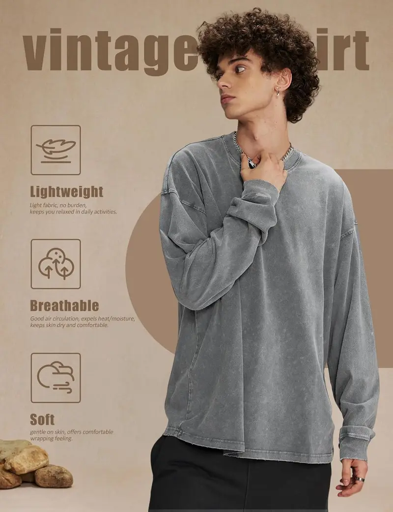 Arssm Vintage Acid Wash Long Sleeve Tee