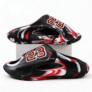 Summer Men Slides Non-Slip Beach Sandals Lightweight Comfort Outdoor Slippers