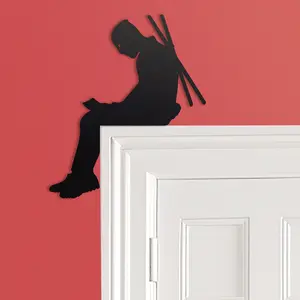 Deadpool Metal Door Frame Topper, Picture Frame Accent, Book Shelf Divider Decoration Hanging Steel