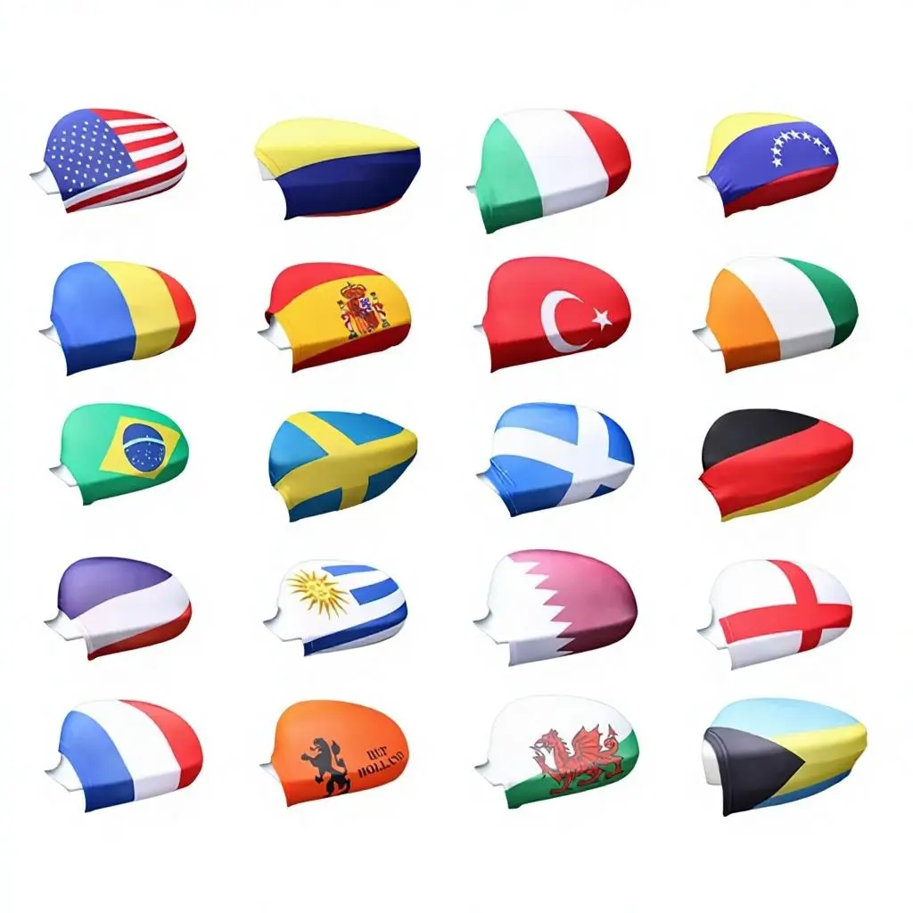 2pcs Mirror Car Cover, Automotive Interior Accessories, Car Hoods, and National Flags of the USA, Canada, and Mexico for General Motors Vehicles in 2026.