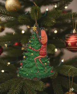 Marcus the Worm Christmas Ornament, Acrylic Hanging Decor, Dye Meme Ornament, Funny Marcus Meme Ornament, VRChat Holiday Decoration Gift,