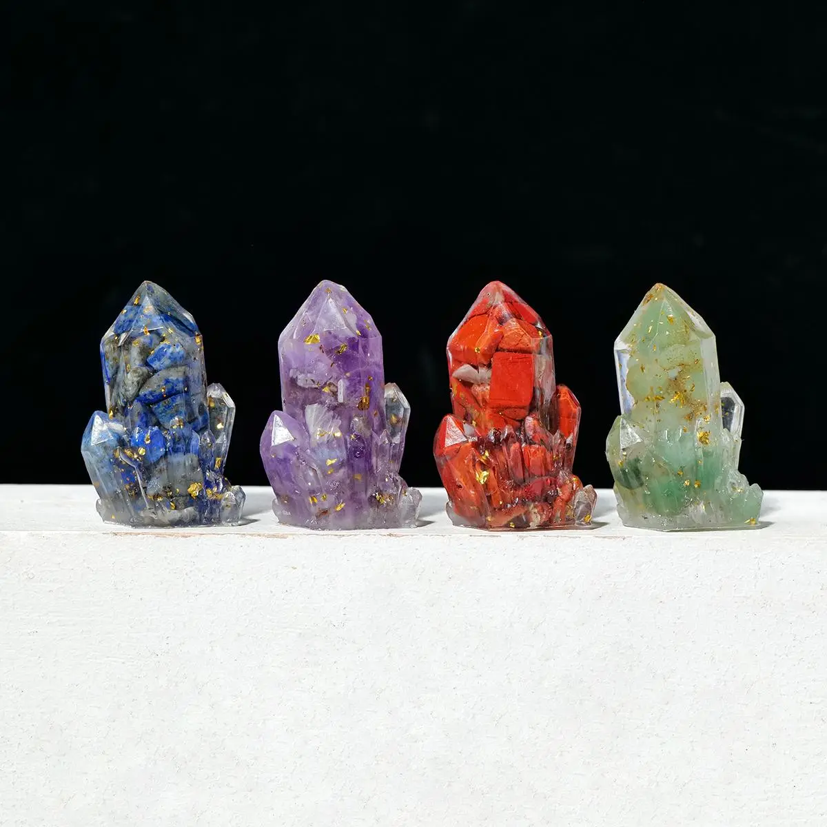 Natural Crystal Stone Cluster, 1 Count Reiki Amulet, Chakra Healing Stones, Fengshui Sculpture, Home Office Decorative Reiki Figurine, Home Decor