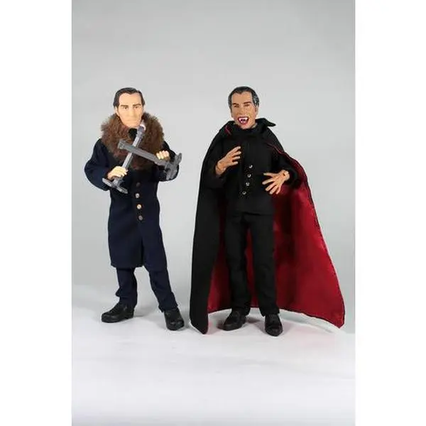 Mego World’s Greatest Mego Monsters Hammer Horror 8" Dracula & Van Helsing Action Figures 2-Pack with Collectible Coin, Collectible for Fans [COLLECTIBLES], Decoration Figure