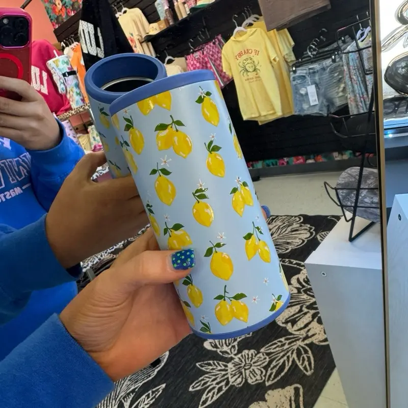Lemon 12oz slim can cooler