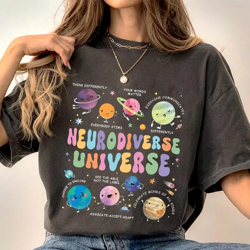 Autism Awareness Shirt, Neurodiverse Universe Shirt, Sped Teacher Shirt, Space Neurodiversity Shirt, Special Education Shirt, Autism Tees BO