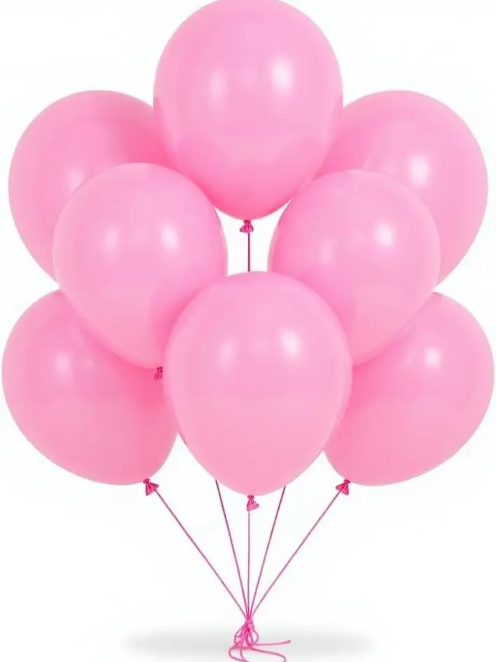50 Pcs 12 Inch Pink Balloons, Premium Light Pink Latex Balloons for Party Decorations, Thick Pastel Pink Balloons for Girls Birthday, Baby Shower, Wedding, Bridal Shower, Princess Theme Party