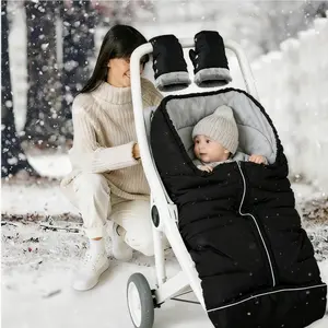 Waterproof & Windproof Baby Infant Sleeping Bag & Gloves Set, 1 Set Including Baby Sleeping Bag & 1 Pair Stroller Gloves, Suitable for Outdoor Travel for Winter Baby & Adult Supplies