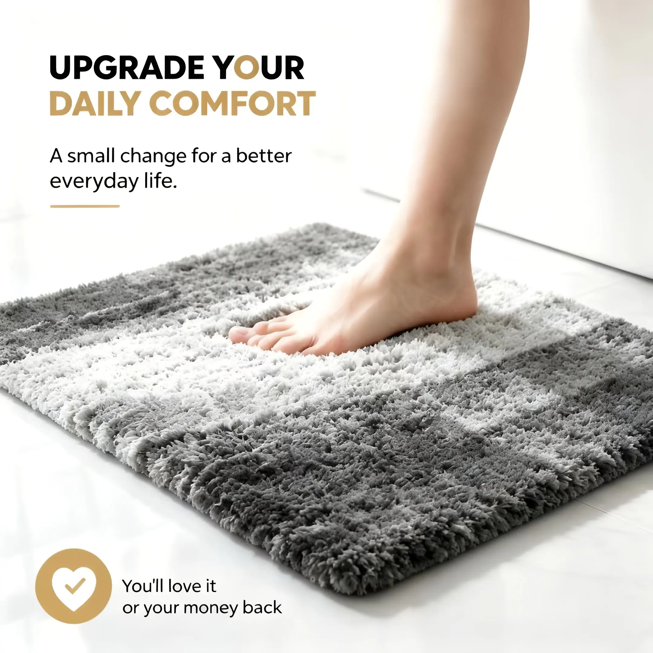 Fluffy Bedside Rug, Fluffy Area Rugs, Multi-size Modern Soft Plush Bedside Carpet, Non-slip Floor Mat for Home Living Room Bedroom Dormitory Bathroom