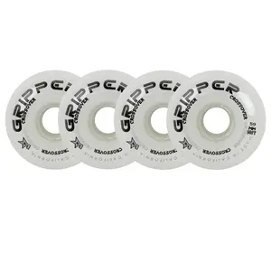 Labeda Roller Hockey Wheels - Gripper Crossover 59mm 76A White (4-Pack)