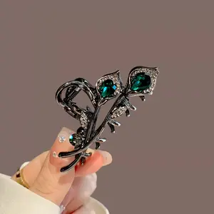 [2025 New High End Clip] 2025 New Model High End Exquisite Tulip Claw Clip, Medium Size | Half Zip Hair Clip At The Back Of The Head, Shark Clip