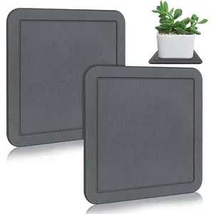 Garvee Eco-Friendly Diatomite Plant Saucer with Fast-Absorbing Natural Stone Material, Deep Grooves for Efficient Drainage, Versatile Indoor Plant Pot Tray, Also Suitable as Decorative Soap and Sponge Holder, Easy to Clean with Sandpaper