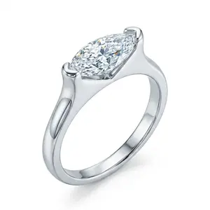 JZ64 1CT(SIZE-7) Sterling Silver S925 Moissanite Diamond