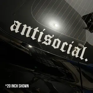 Antisocial Decal Windshield Banner Sticker JDM Sad Boyz Car Window Decal | Anti Social Decals