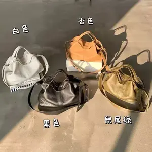 Top-layer cowhide large-capacity tote bag, high-end soft leather dumpling bag, commuter shoulder bag, underarm bag, crossbody bag