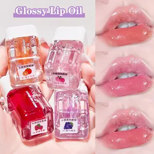 Moisturizing Lip Balm 2 Counts Set Hydrating Glossy Lip Glaze Stick Plumping Lip Oil for Girls Women Fall Christmas Mother's Day Gift Skincare Moisturizer Hydrate