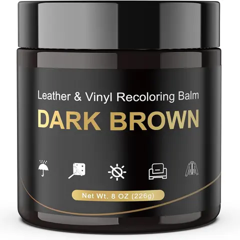 SEISSO Leather Recoloring Balm, Leather Color Restorer, Leather Repair Kit, Leather Scratch Repair Balm, Dark Brown Leather Dye for Couches, Car Seats, Furniture, Clothing Footwear Shoe