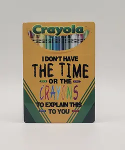 I don't have the Crayons Firefighter Aluminum Helmet Card - Durable 1mm Thick Metal with Heavy Duty Rubber Band & Magnet Option Available - Perfect for Firefighter Gifts