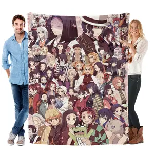 Demon Slayer Kimetsu no Yaiba Corps Uniform Blanket Checkered Sword Guard Plush for Cosplay Enthusiasts Thanksgiving Birthday Christmas Gift