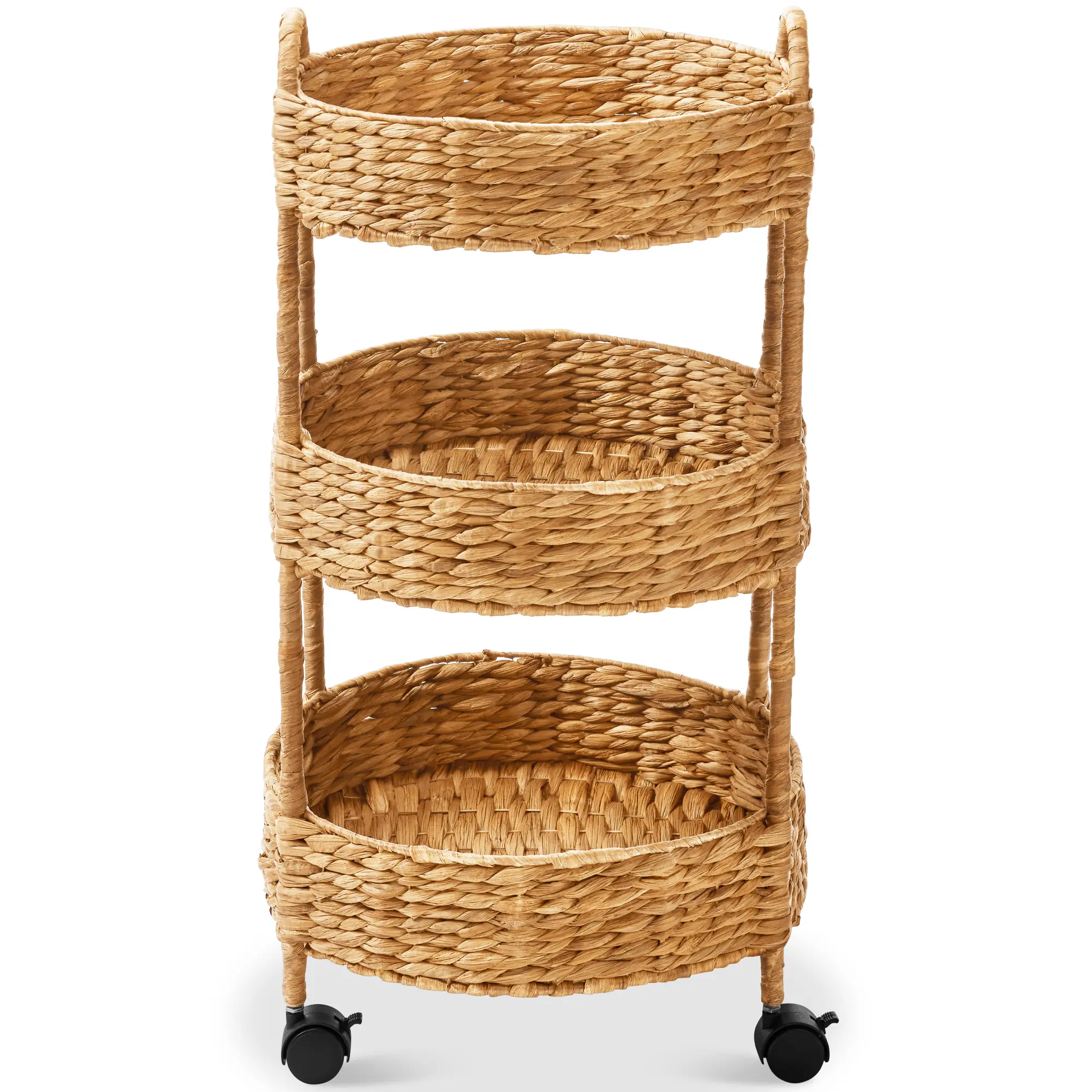 Best Choice Products 3-Tier Round Rolling Nursery Caddy w/Wheels, Utility Cart for Storage Organization