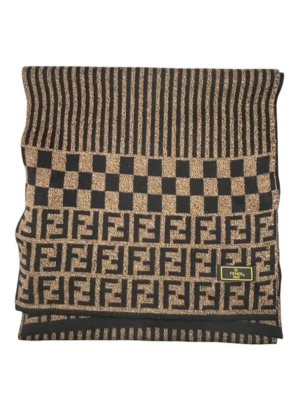 Pre-owned FENDI Canvas Scarf Perfect For Daily Use 14 in x 58 in x .1 in