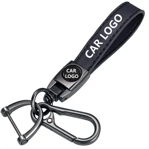 Leather Keychain Compatible with Jeep – Fits Wrangler, Grand Cherokee, Compass, Renegade, Gladiator & More | Premium Key Fob Holder Lanyard, Durable Strap Gift for Car Lovers