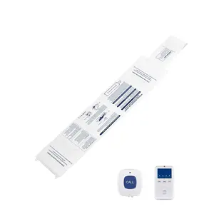 VEVOR Early Alert Bed Alarm System, Wireless Bed Sensor Pad with Call Button & Pager, Pre-Alert Safety Bed Alarms and Fall Prevention for Elderly, Dementia Patients, and Adults (10 x 35-inch)