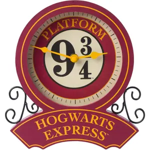 Harry Potter Platform 9 3/4 Station Wall Clock, 9.44 x 8.22 Inches