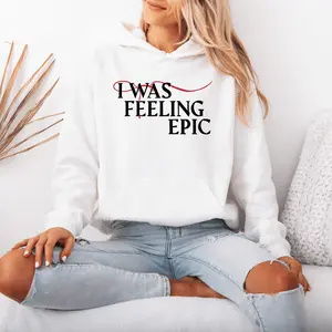 I Was Feeling Epic Hoodie, TVD Mystic Falls Virginia Hoodie, The Vampire Diaries Sweatshirt, TVD Hoodie, TVD Merch, Unisex Hooded Sweatshirt Comfort Fit Long Sleeve Pullover Casual
